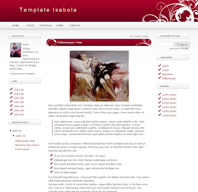Isabela Blogger Theme