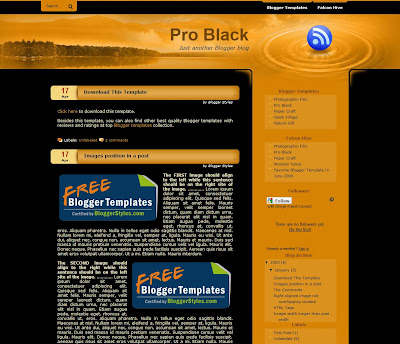 Pro Black Blogger Theme