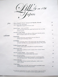 Tapas Menu