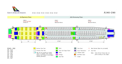 Airbus A340 600 Seating Chart South African Airways