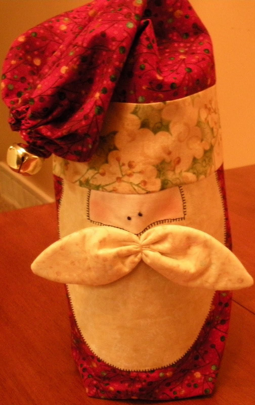 Material mary santa bottle covers