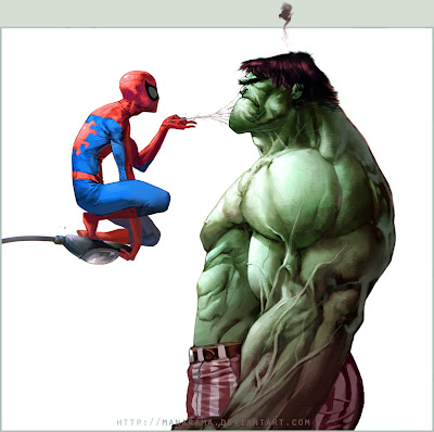 qui sont the pat - Qui sont "The Pat" ? - Page 3 Spidey+vs+Hulk+by+Manarama