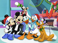 Free Disney Cartoon Christmas Desktop Wallpaper