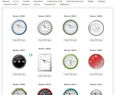 Orologi per blog Clocklink