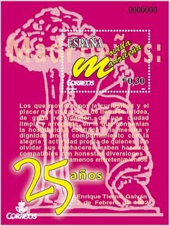 Sello conmemorativo de los 25 años de la Movida