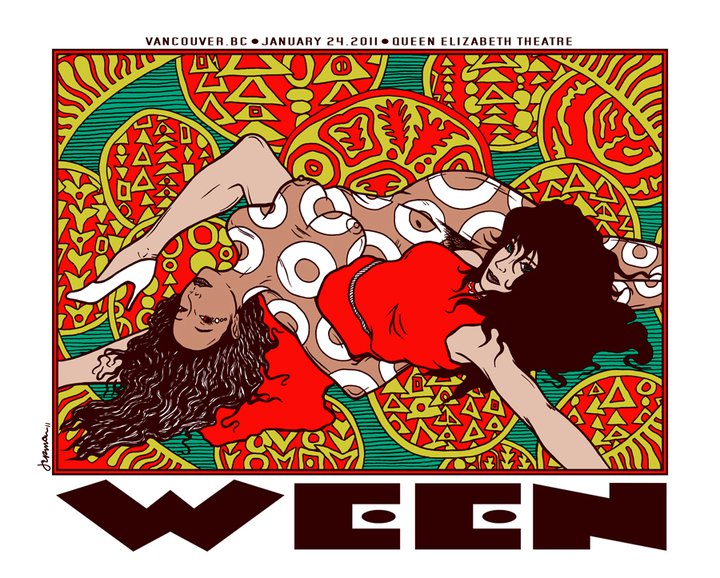 INSIDE THE ROCK POSTER FRAME BLOG Jermaine Rogers Ween Vancouver Poster