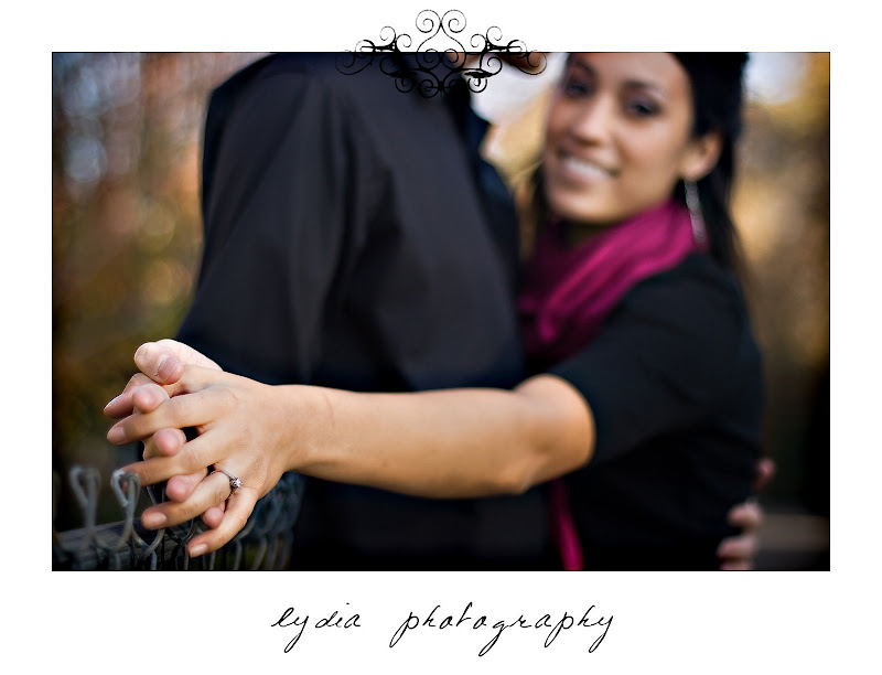 Bride and groom dancing at lifestyle park engagement portraits in Auburn, California