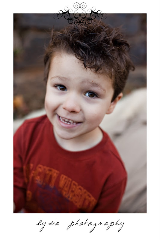 Little boy smiling at lifestyle kids portraits in Auburn, California