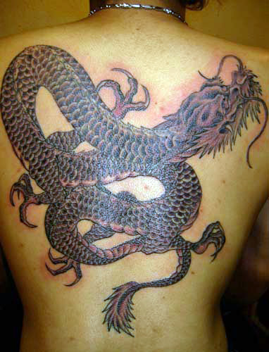 sleeve tattoo black and grey. japanese dragon tattoo black