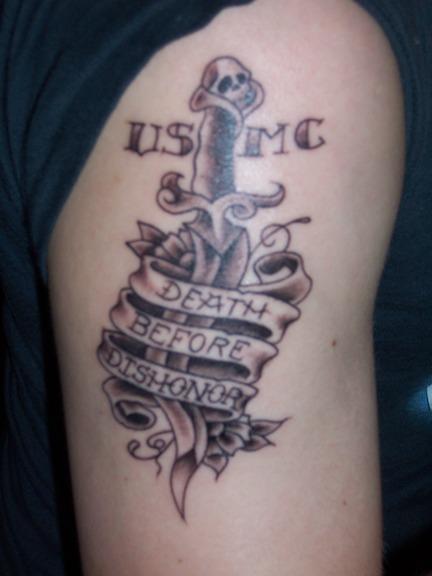 Military tattoos come in all different sizes, but more commonly are in 
