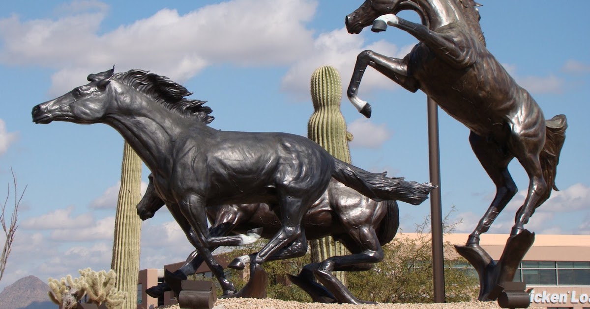 Scottsdale Daily Photo Muscular Arabian Bronze Horse Statue