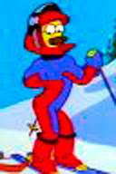 Ned Flanders Skiing
