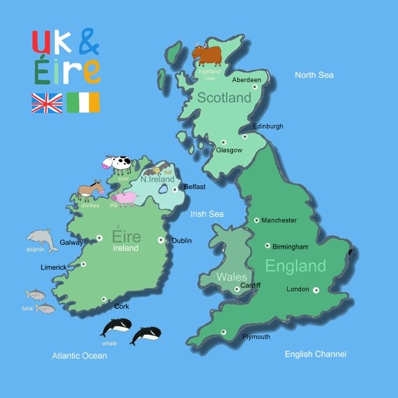 Its's a jungle in here! Kids Map Of The UK & Ireland