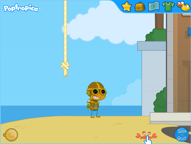 timetangled island crab