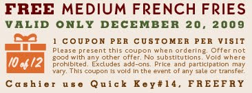Dec. 20, 2009 - Whataburger Free Medium French Fries