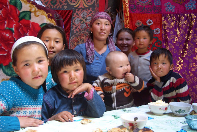 Inside the yurt, Kyrgyzstan