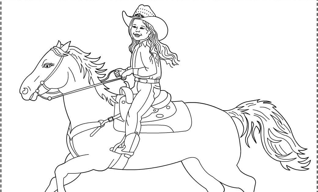 Nicole's Free Coloring Pages: The little Cowgirl - Coloring page