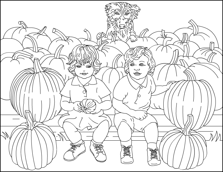 Nicole's Free Coloring Pages: Desen de colorat cu toamna * Autumn