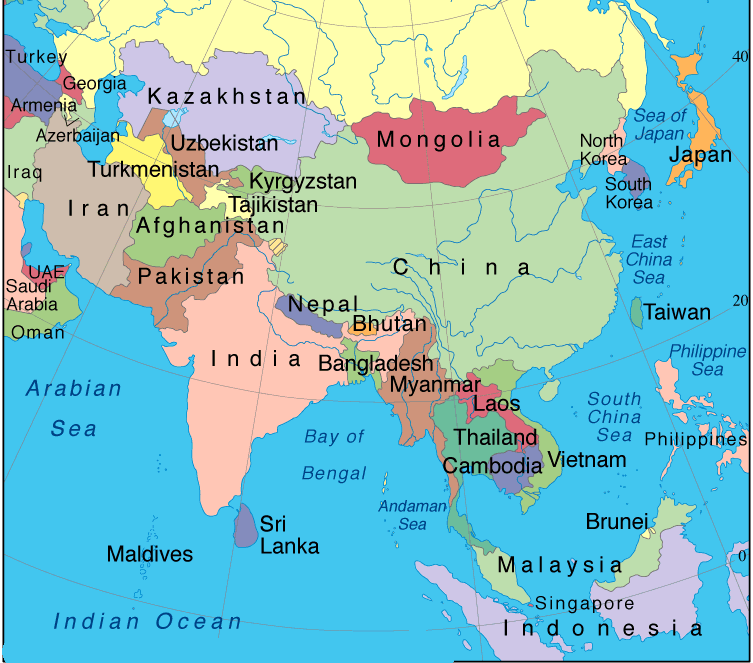world map printable countries. Rectangular world map