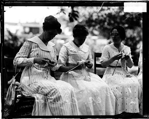 A Woman Knitting