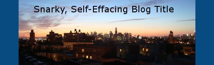 Snarky, Self-Effacing Blog Title