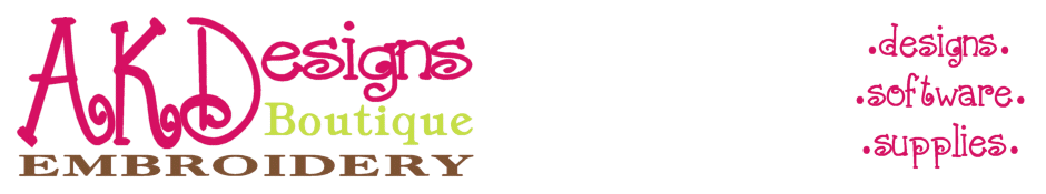 AKDesigns Boutique Machine Embroidery Designs