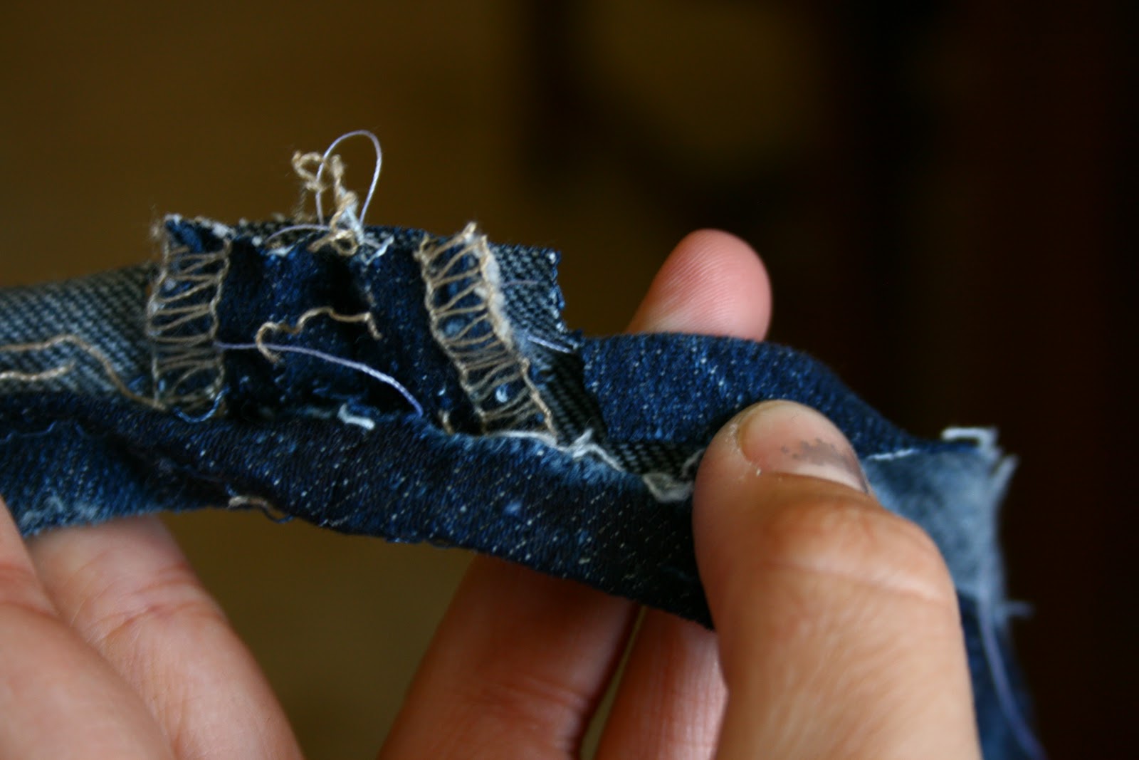 The Pretty Poppy How to hem jeans using the original hem..the best way!!