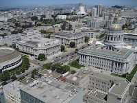 View of the SF Civic Center from studio apartment