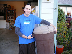Taking out the trash.