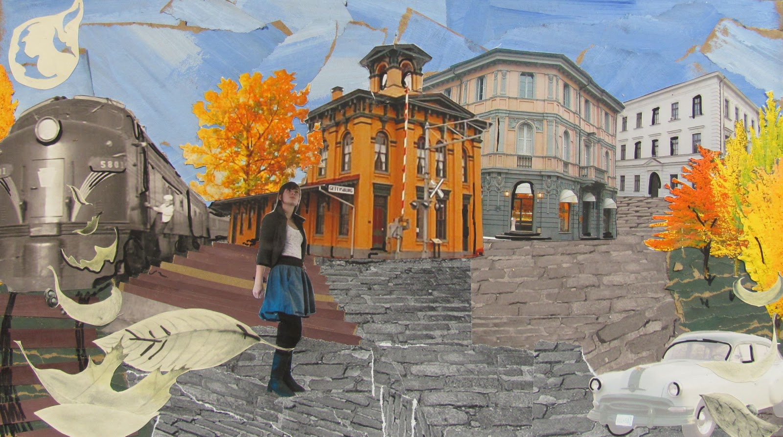 gwen stinger: in a dream.... collage work