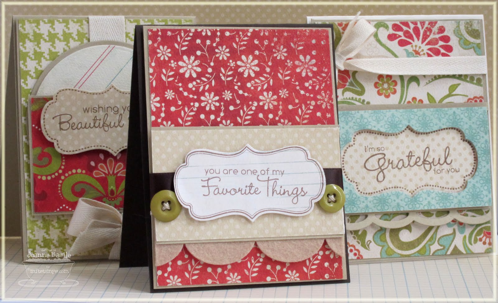...just a little something.... Framed Greetings in Threes!