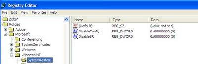 enable system restore config