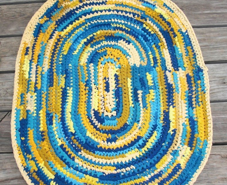 Debs Crochet Oval Rag Rug My own design