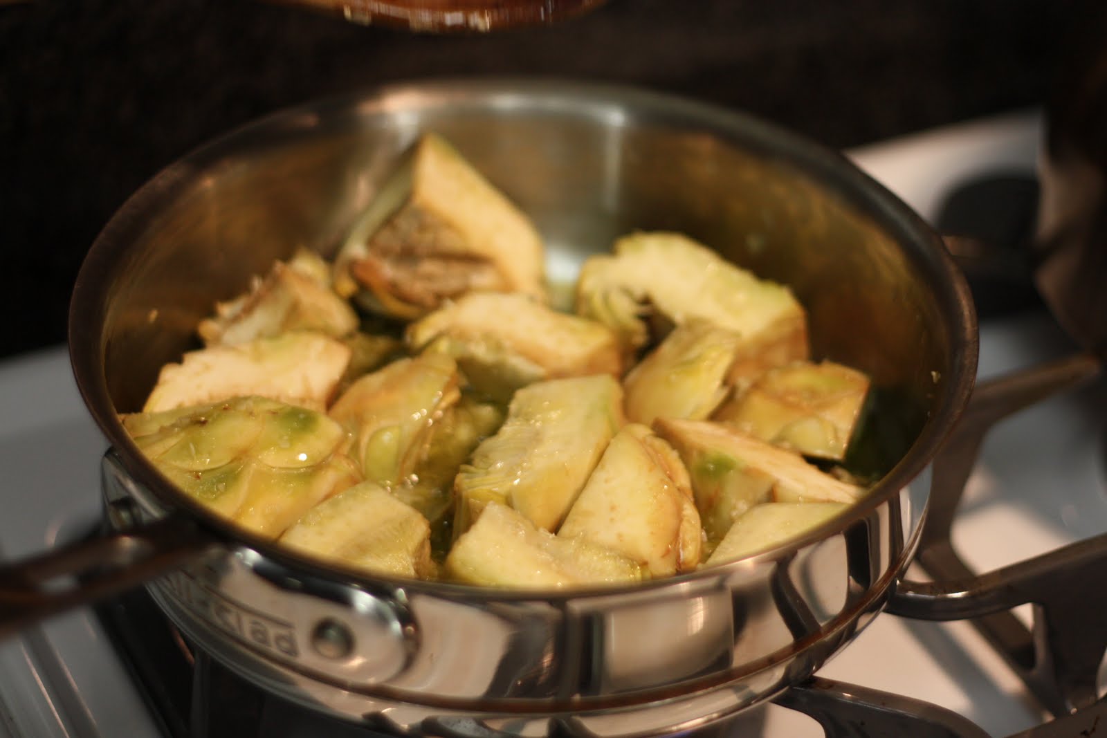 Fresh Local and Best Sauteed Artichoke Hearts in Lemon Parsley Sauce