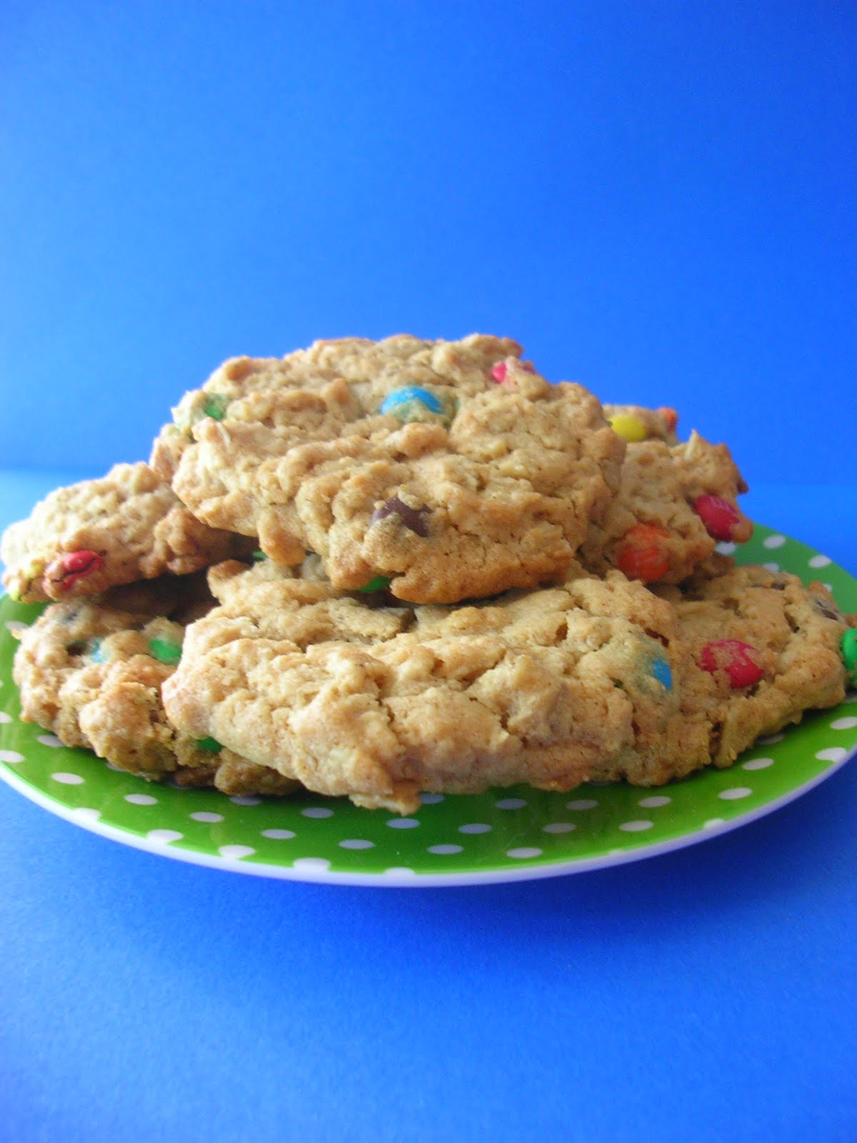 The Busty Baker Peanut Butter Oatmeal M&M Cookies