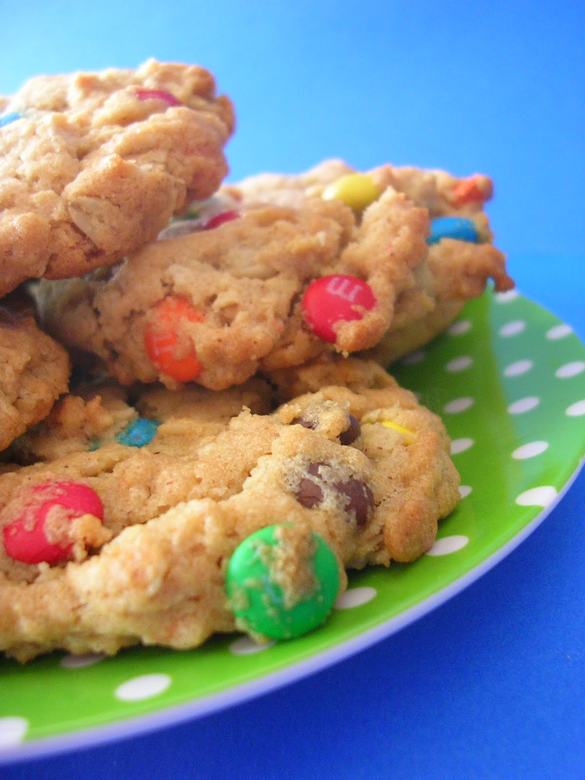 The Busty Baker Peanut Butter Oatmeal M&M Cookies