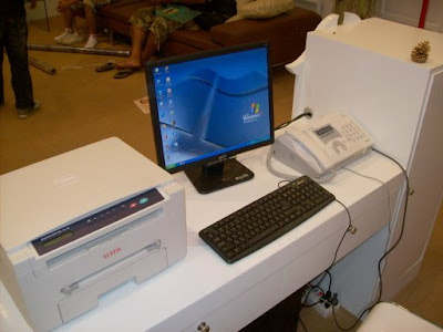 เช่าคอมพิวเตอร์ จำนวน 1 เครื่อง  เครื่อง fax จำนวน 1 เครื่อง และเครื่อง printer laser all-in-one 1 เครื่อง  ติดตั้งที่ ไบเทคบางนา  งาน Gastech 2008