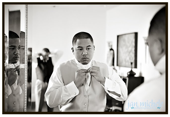 groom getting ready at Gaylord National Hotel