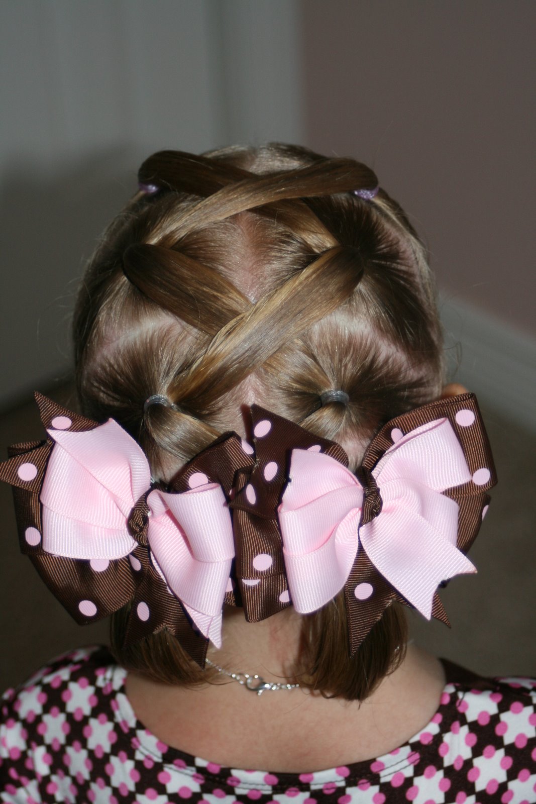 Ribbon wrapped around a long ponytail hairstyles 1