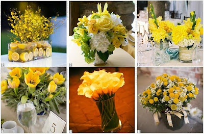 Yellow Wedding Centerpieces on Ask Cynthia    February 2010