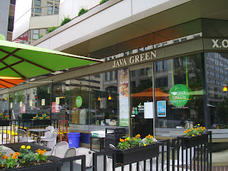 outside patio at Java Green in DC
