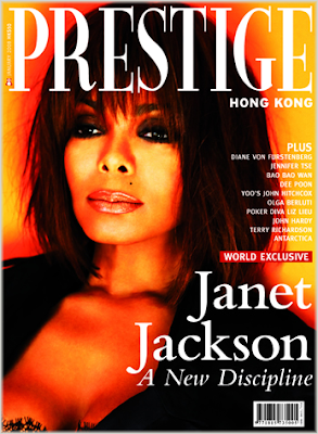 Janet Jackson on the cover of Prestige Hong Kong Magazine