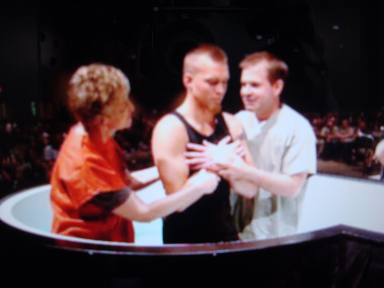 Uncle Scott got baptized! Me and Daddy could hear the Angels cheering from Vegas!