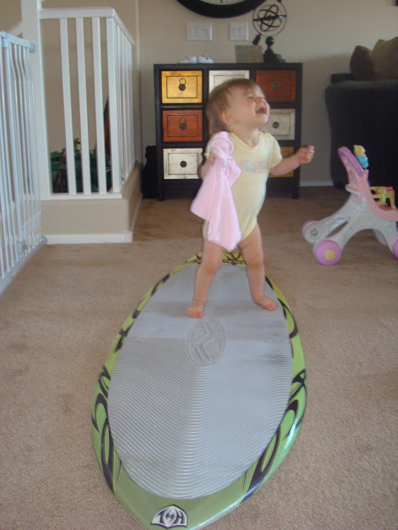 Look out surf pros, Trinity Love is in training!