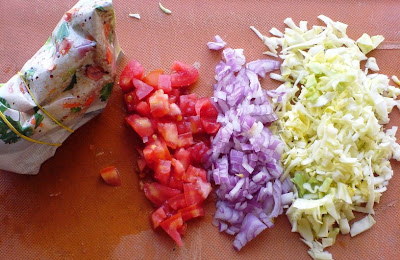 Cabbage, Onion, Tomato Upma
