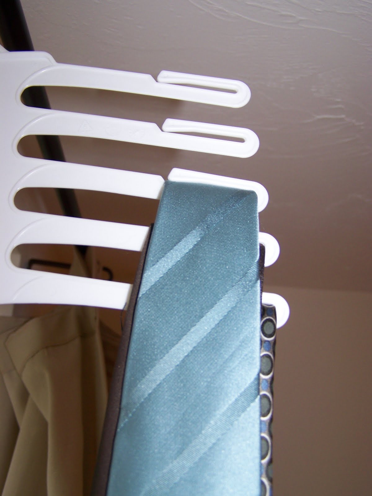 Made by Me. Shared with you. Repurposed Neck Tie Organizer/Hanger