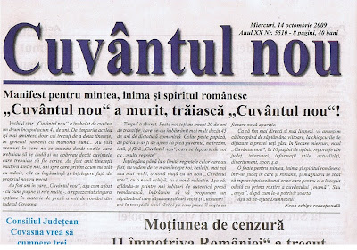 Cel Mai Vechi Ziar Romanesc Din Covasna Cuvantul Nou A Incaput Pe Mainile Slugilor Iredentismului Maghiar Dan Tanasa Jurnalist Documentat Incisiv Din 2008