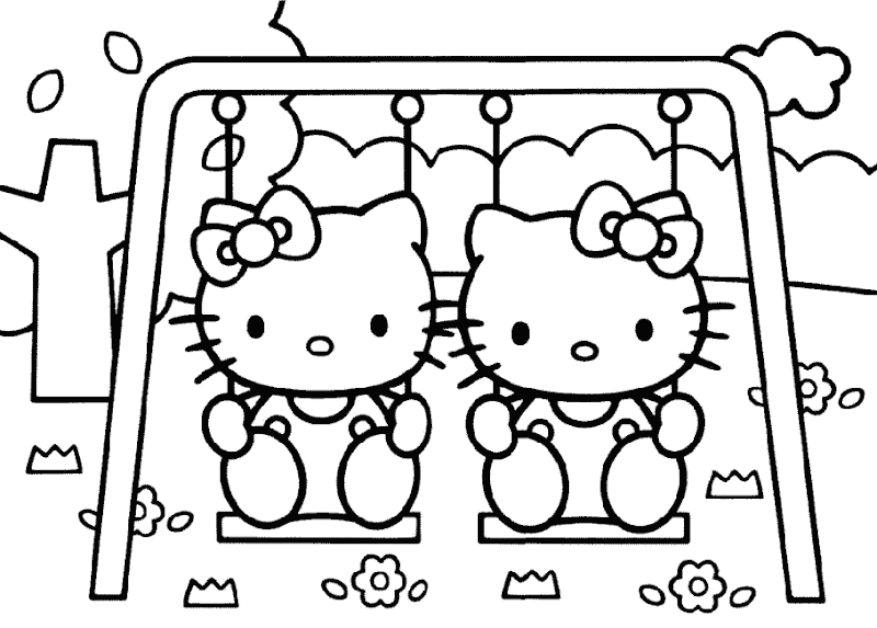 Hello kitty coloring page picture 3 title=