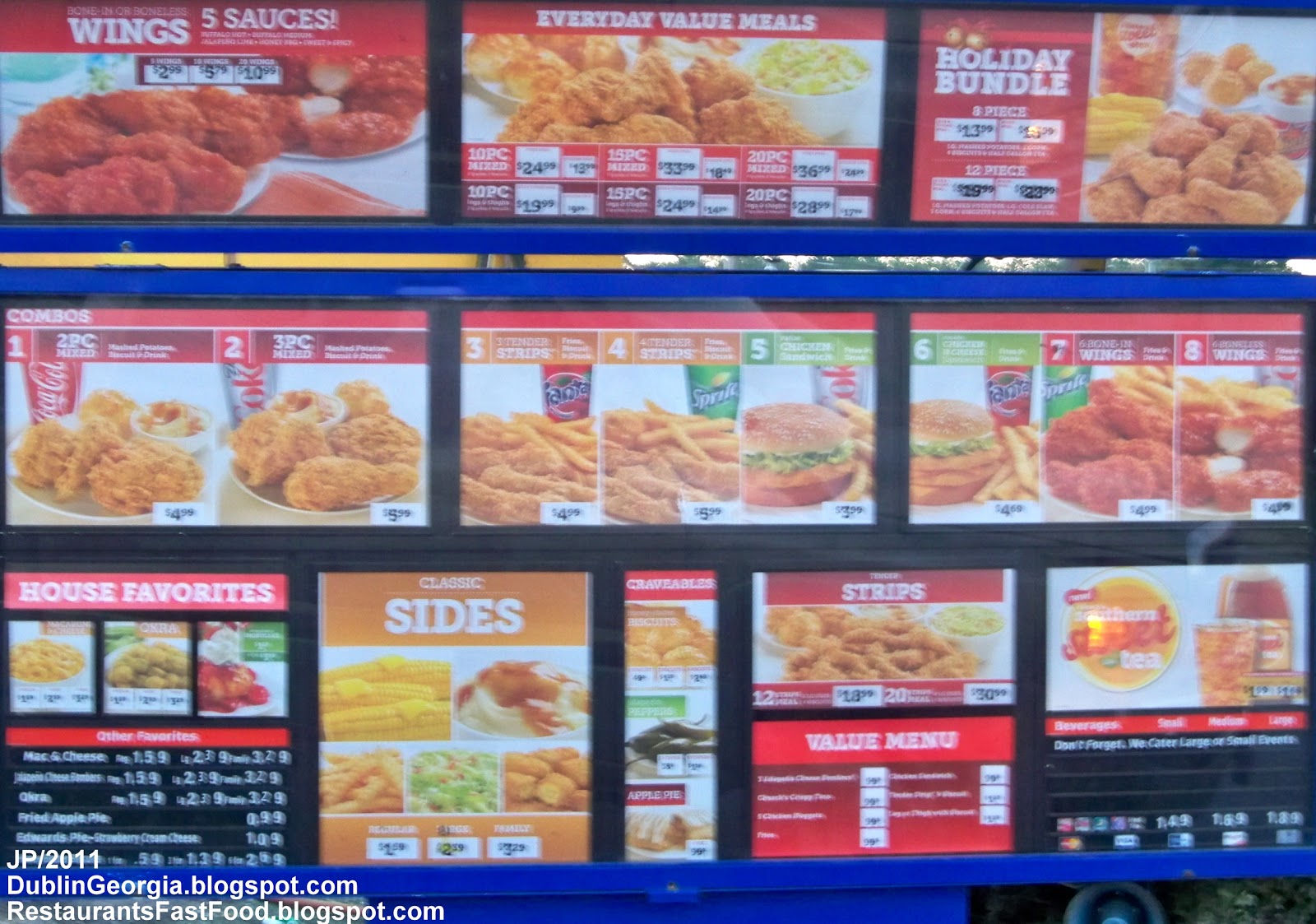 Restaurant Fast Food Menu McDonald's DQ BK Hamburger Pizza Mexican Taco