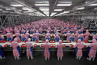 Factory workers in China